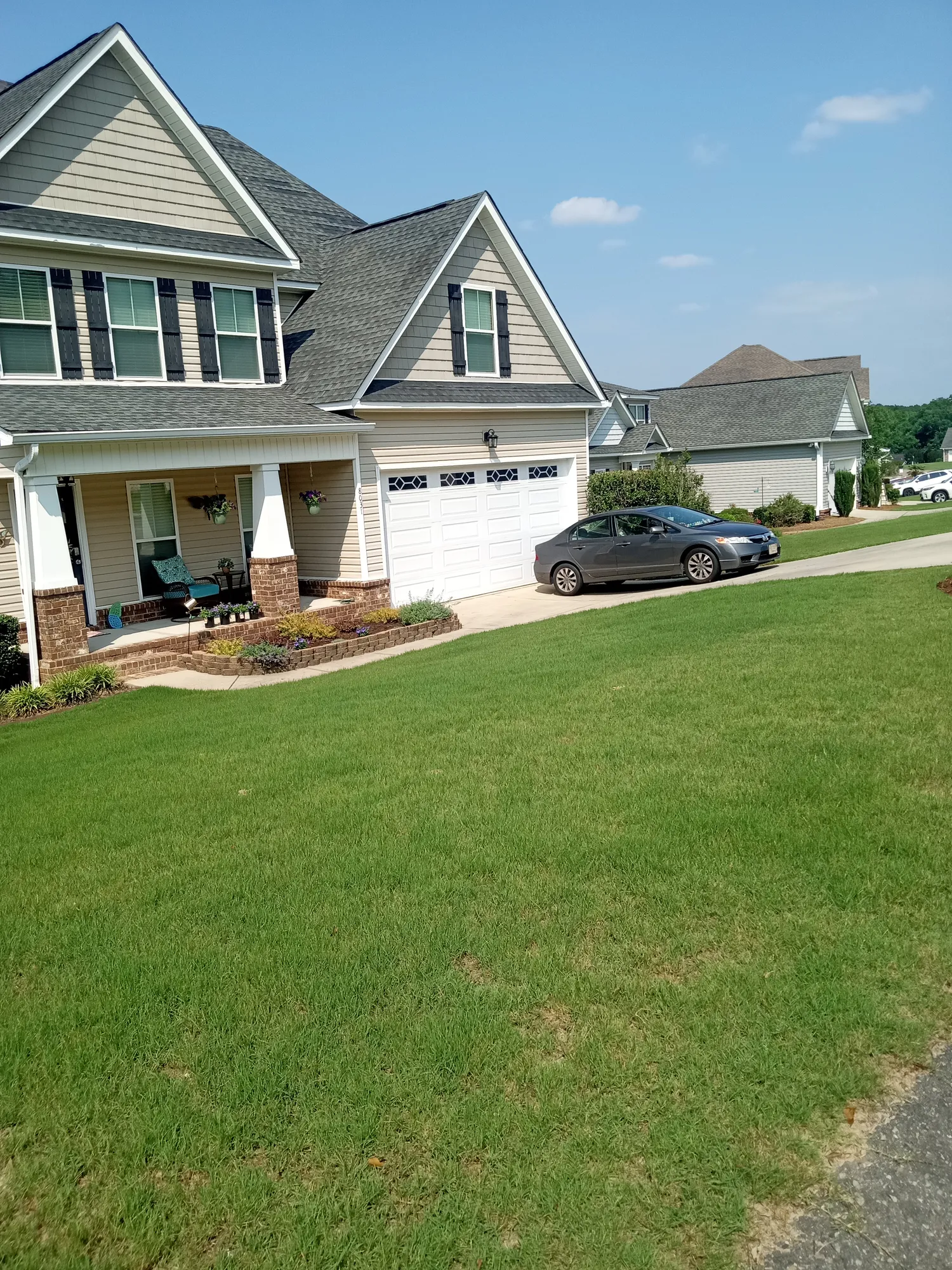 Freshly maintained lawn in Trenton, SC